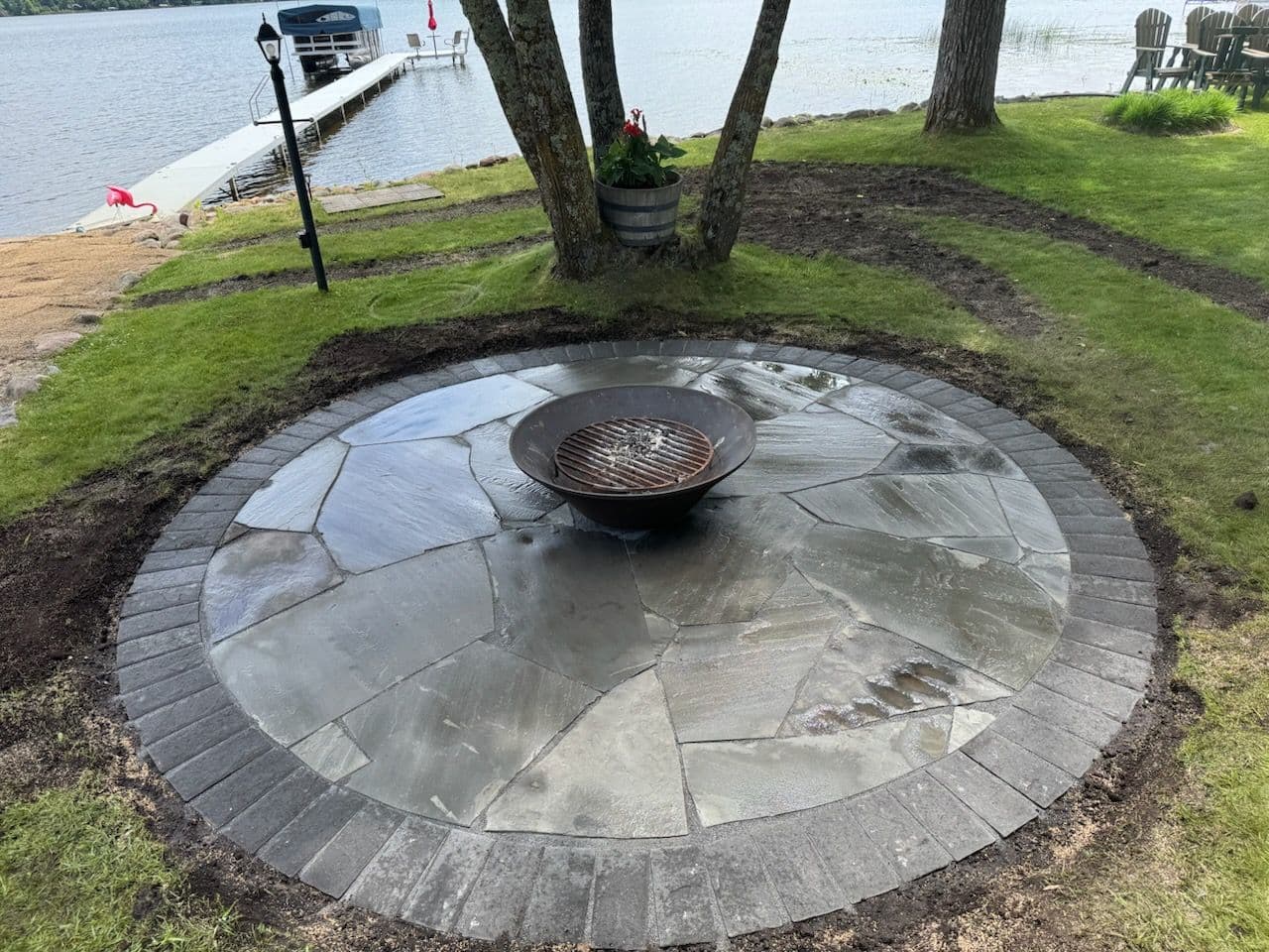 Serene Flagstone Patio Transformation image